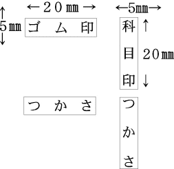 科目印・氏名印−印影