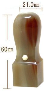 角印 オランダ水牛(芯持ち極上) 21.0o 天丸